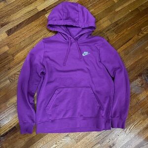 Nike Magenta Pullover Hoodie with Small Swoosh